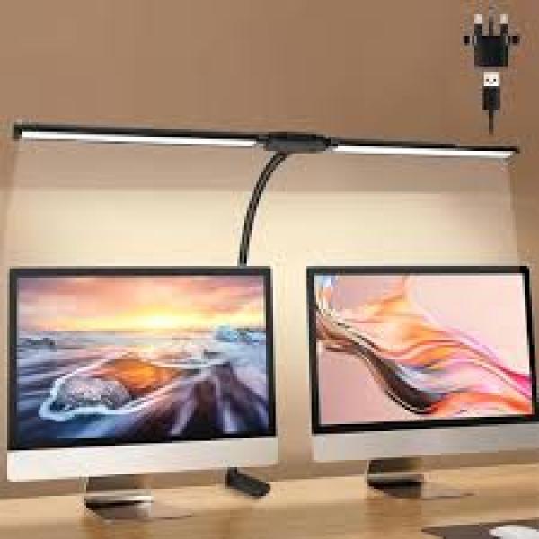 מנורת השולחן האדריכלית עם קליפס LED כפול