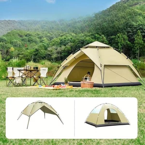 ⁦אוהל קמפינג אוטומטי דו-שכבתי – חזק,⛺⁩ – תמונה ⁦2⁩